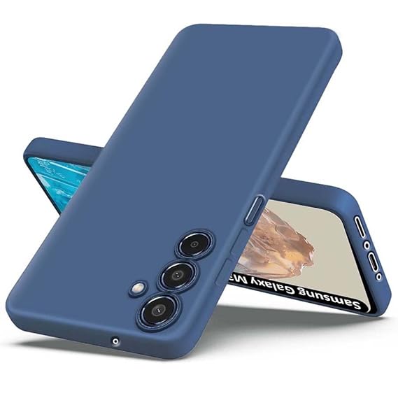 Fashionury Back Cover for Samsung Galaxy M35 5G | Camera Bump Protection | Matte Soft Silicon Flexible | All Side Shock Proof Rubberised Back Case Cover for Samsung Galaxy M35 5G (Blue)